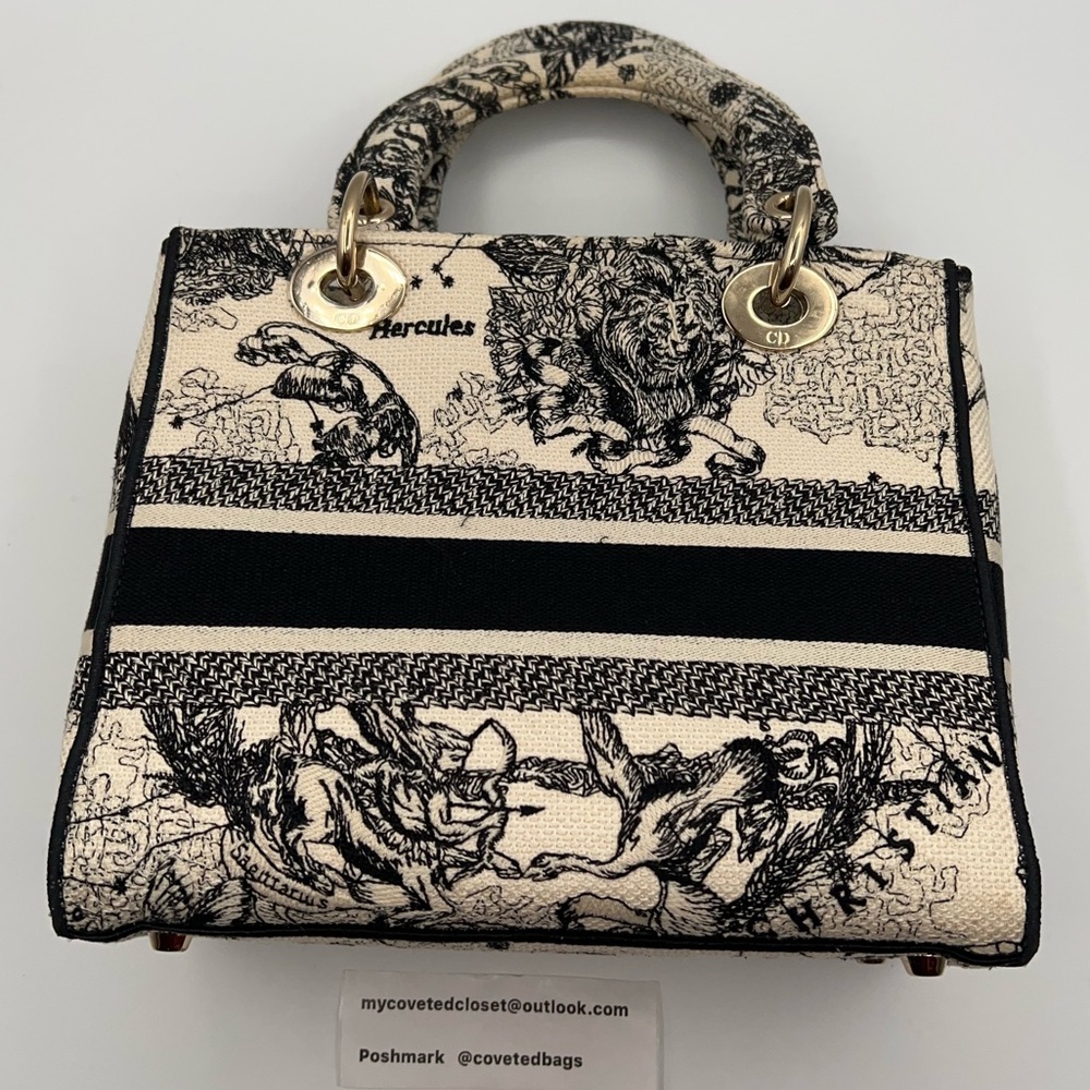 Dior Medium Lady D-Lite Zodiac Toile de Jouy FULL SET!! W/strap, dust bag & box! - Picture 6 of 16